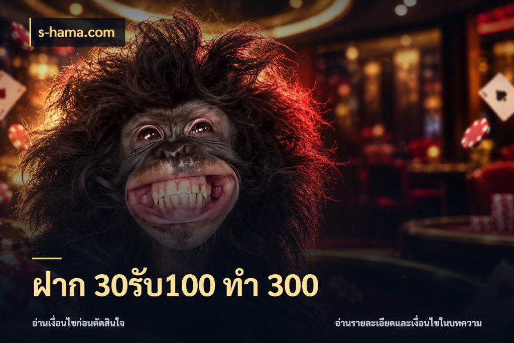 ฝาก 30รับ100 ทำ 300 เปิดมุมโปรให้เข้ากับเกมแนวโปรด ในมุม s-hama.com