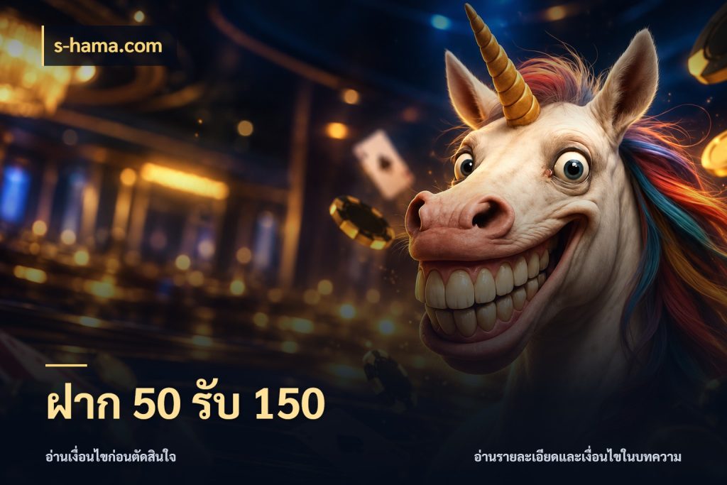 ฝาก 50 รับ 150 โปรยอดรับที่สายเกมสนใจ ในมุม s-hama.com