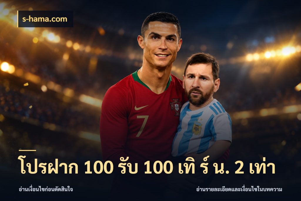 โปรฝาก 100 รับ 100 เทิ ร์ น. 2 เท่า s-hama.com จับประเด็นยอดรับก่อนเลือกความสนุก