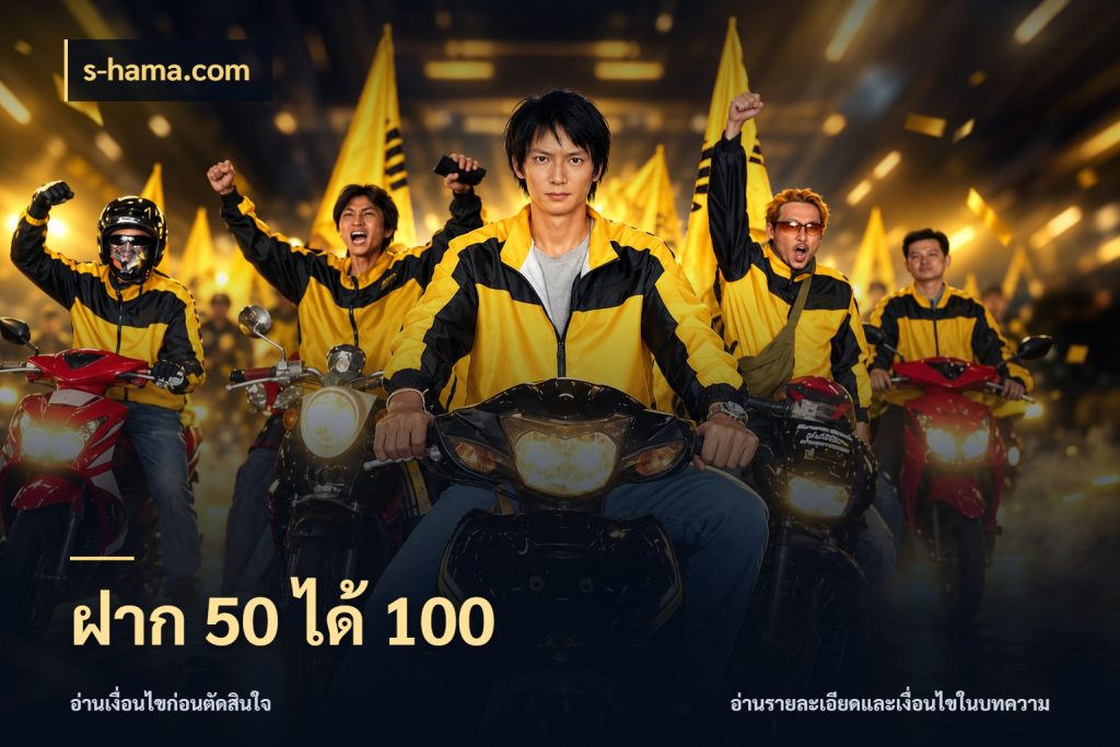 ฝาก 50 ได้ 100 เครดิตกับรูปแบบโปรที่ตรงใจ สไตล์ s-hama.com