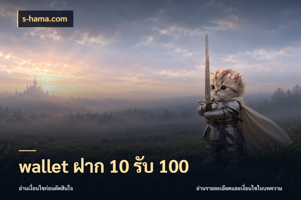 wallet ฝาก 10 รับ 100 สีสันของโปรฝากและยอดรับ ในมุม s-hama.com