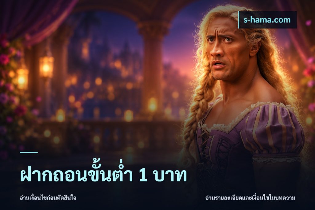 ฝากถอนขั้นต่ำ 1 บาท
