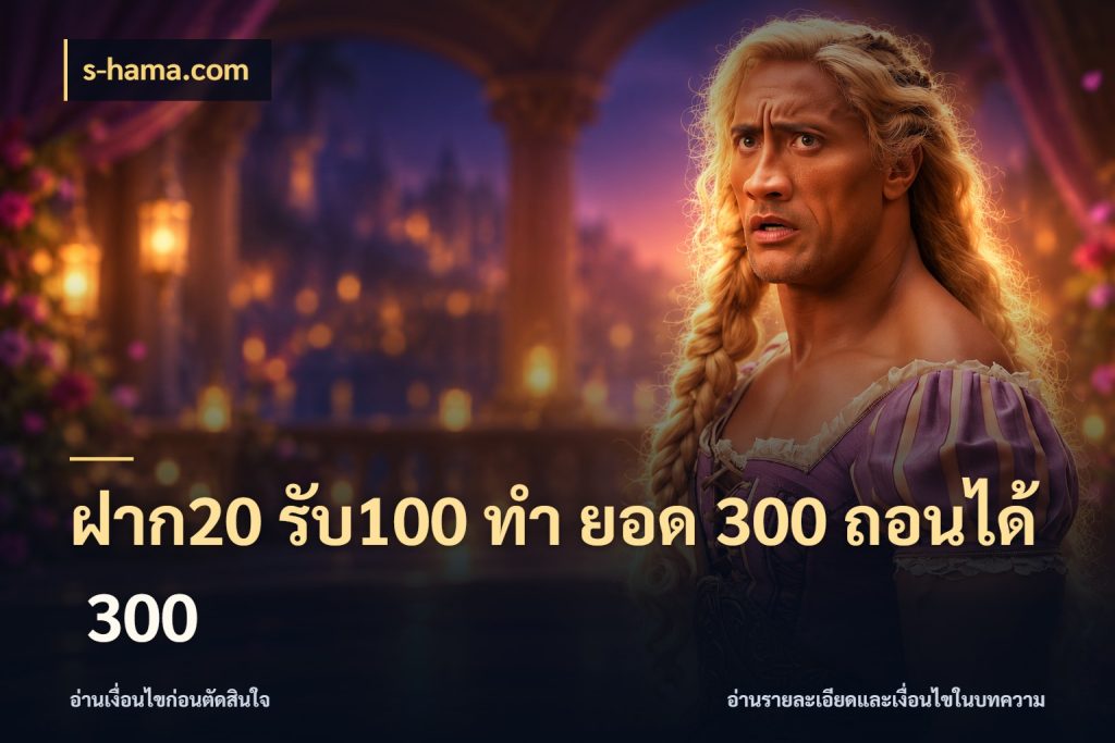 ฝาก20 รับ100 ทํา ยอด 300 ถอนได้ 300 s-hama.com ยอดฝากและยอดรับในมุมของคนชอบลุ้น