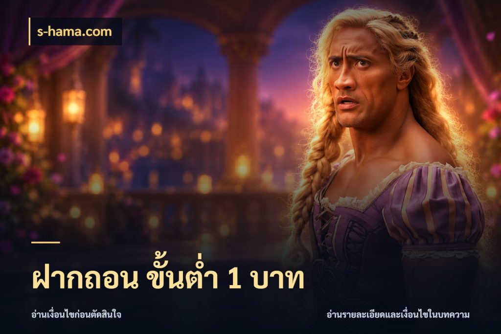 ฝากถอน ขั้นต่ำ 1 บาท เงินตั้งต้นกับความสนุกที่คุณกำหนด ในมุม s-hama.com